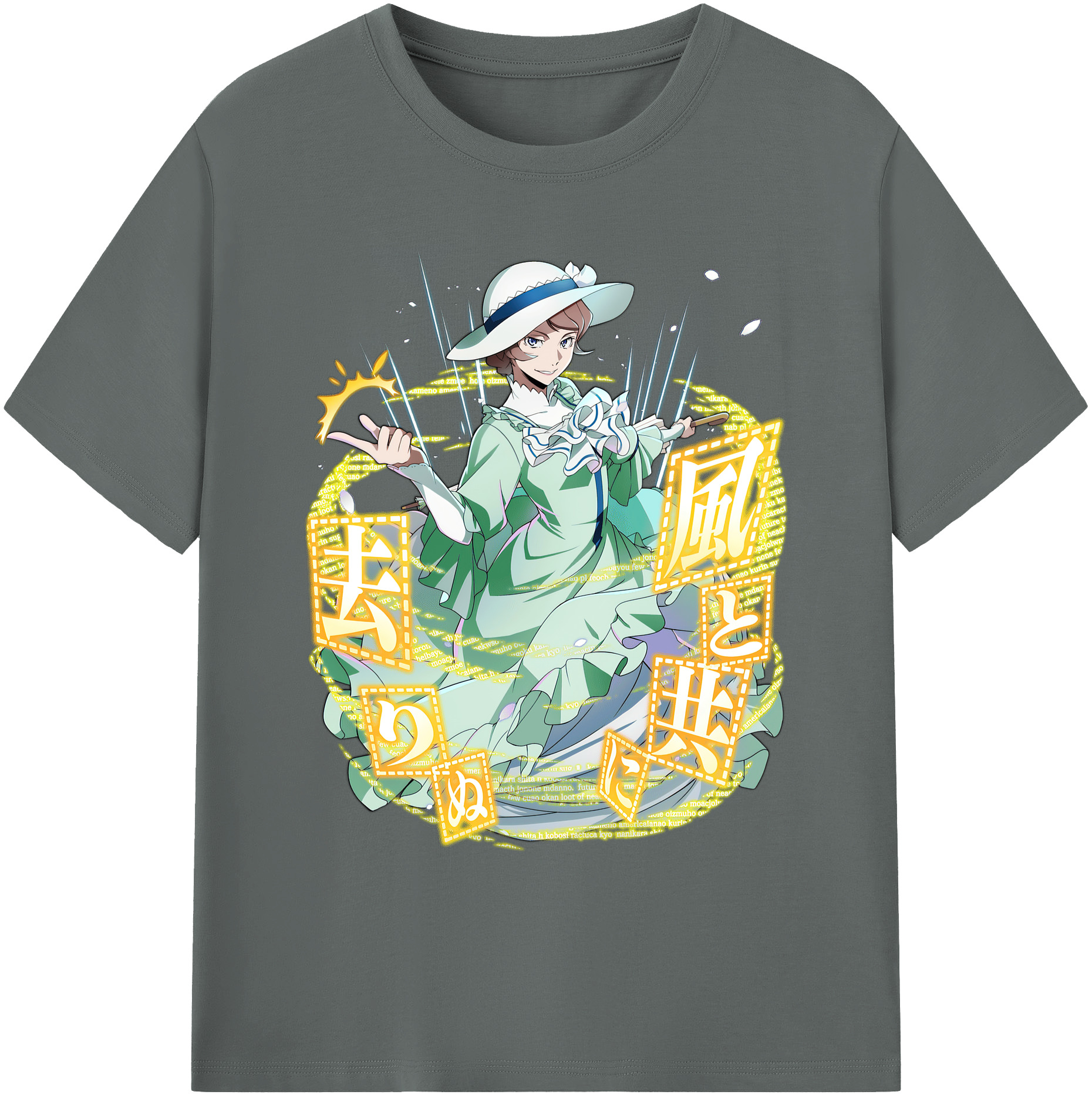 （画像用） 文豪ストレイドッグス Bungo Stray Dogs 綿100％ メンズ半袖Tシャツ｜肌触りやわらか＆通気性